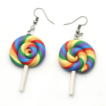 Rainbow Lollipop Earrings