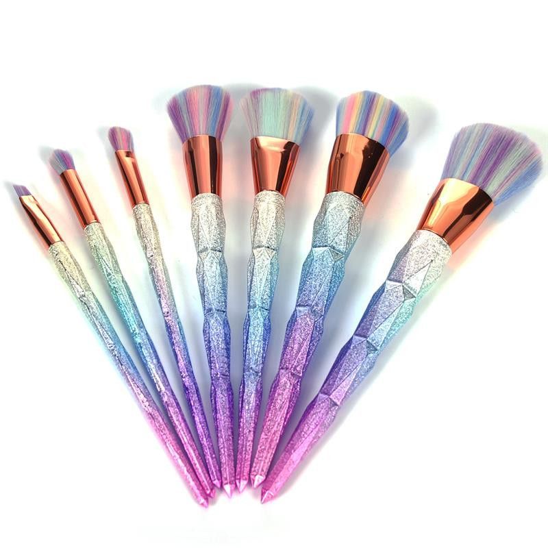 Glitter Rainbow Unicorn Brushes