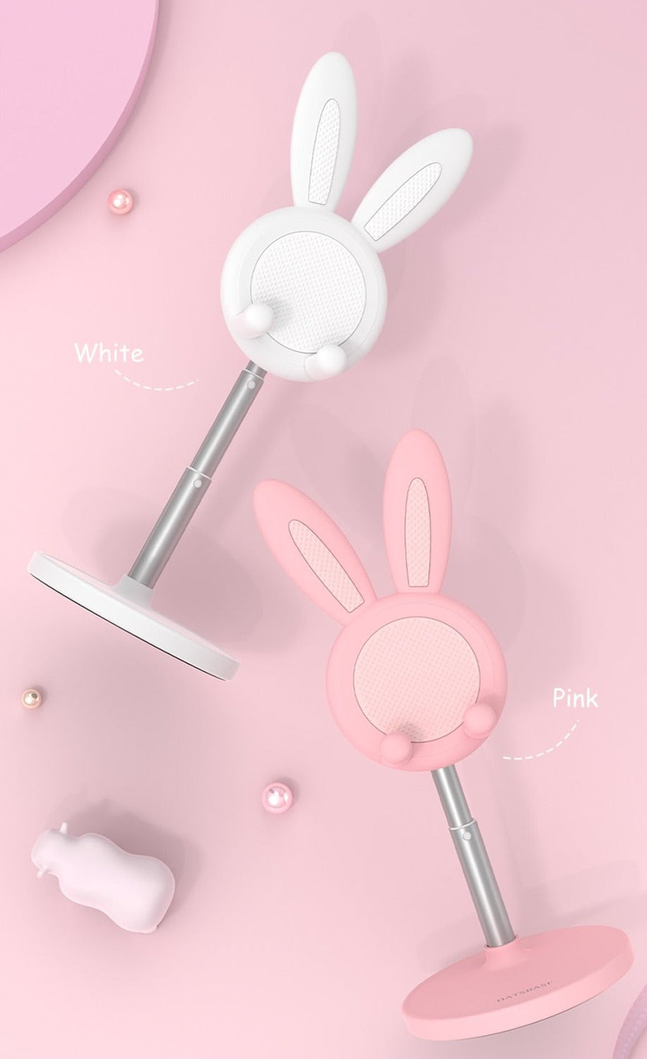 Pink Bunny Telescopic Phone Stand