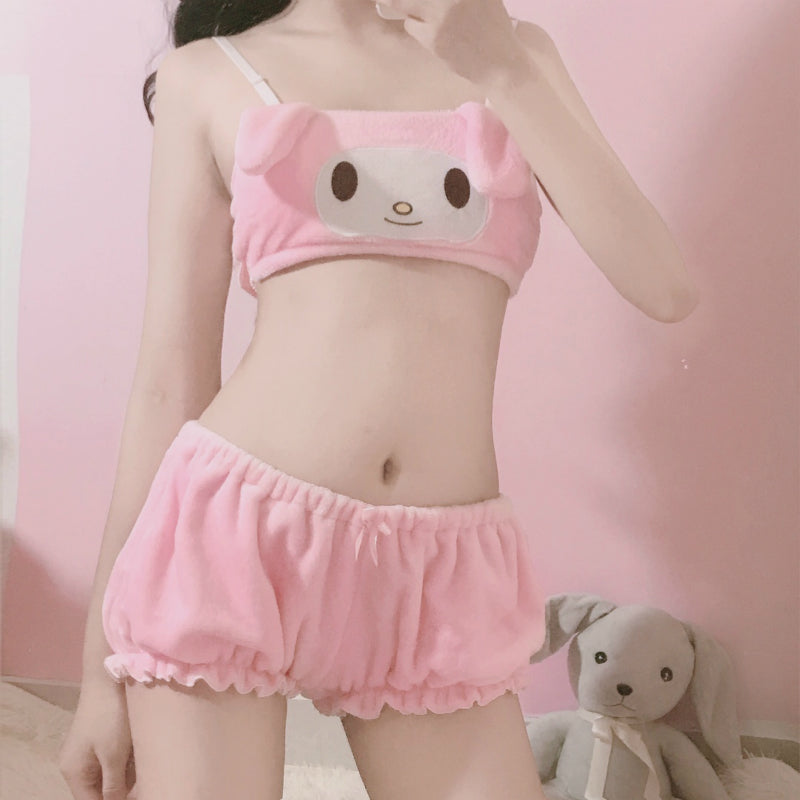 Fuzzy Melody Lingerie Set