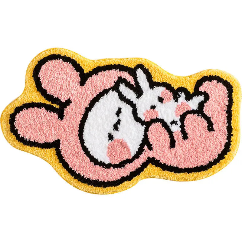 Sweet Bunny Friends Fluffy Floor Mat