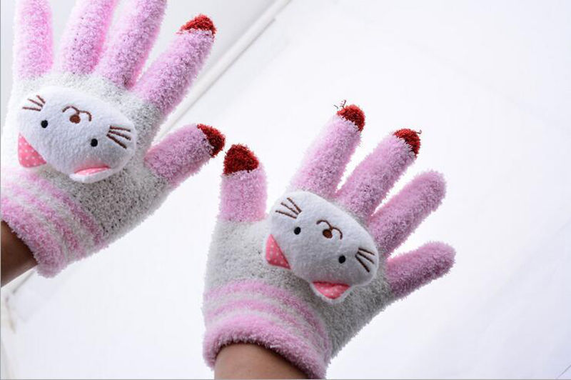 Touch Screen Kawaii Mittens