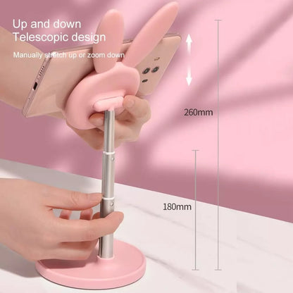 Pink Bunny Telescopic Phone Stand