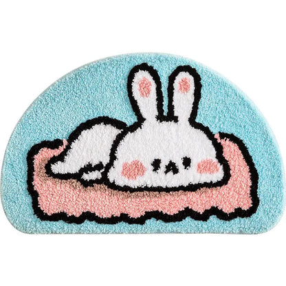 Sweet Bunny Friends Fluffy Floor Mat