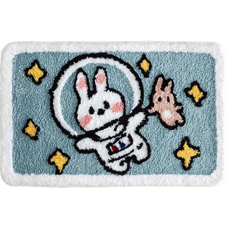 Sweet Bunny Friends Fluffy Floor Mat