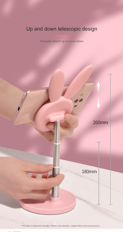 Pink Bunny Telescopic Phone Stand