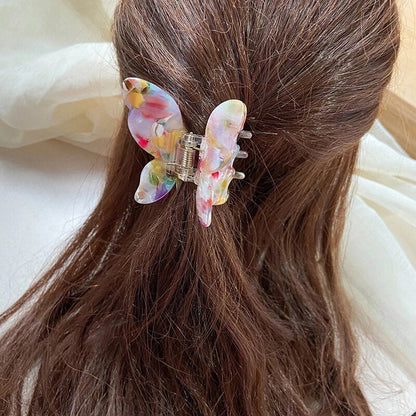 Speckled Butterfly Acrylic Hair Clips