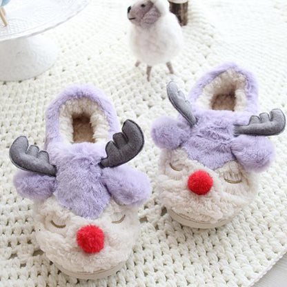 Pastel Reindeer Slippers