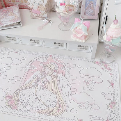 Sleepy Angel Pink Desk Pad