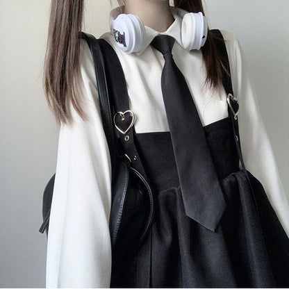 Black Heart Suspender Dress