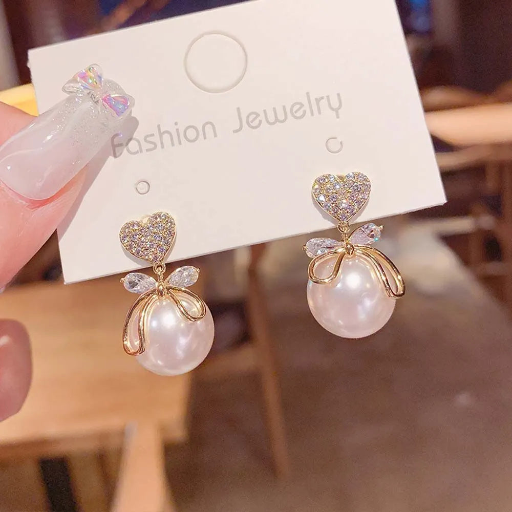 Pearls & Ribbons Earrings