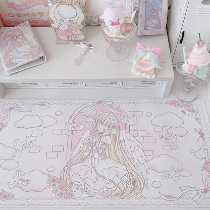 Sleepy Angel Pink Desk Pad