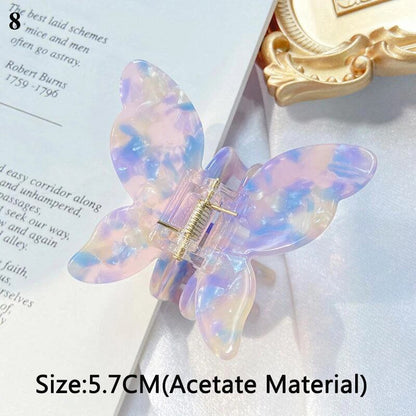 Speckled Butterfly Acrylic Hair Clips