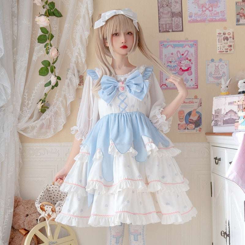 Drippy Polkadot Lolita Dress