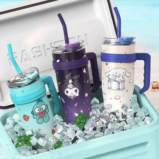 Kawaii Thermos Tumblers With Straw