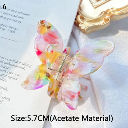 Speckled Butterfly Acrylic Hair Clips