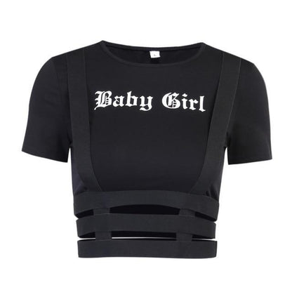 Baby Girl Suspender Crop Top