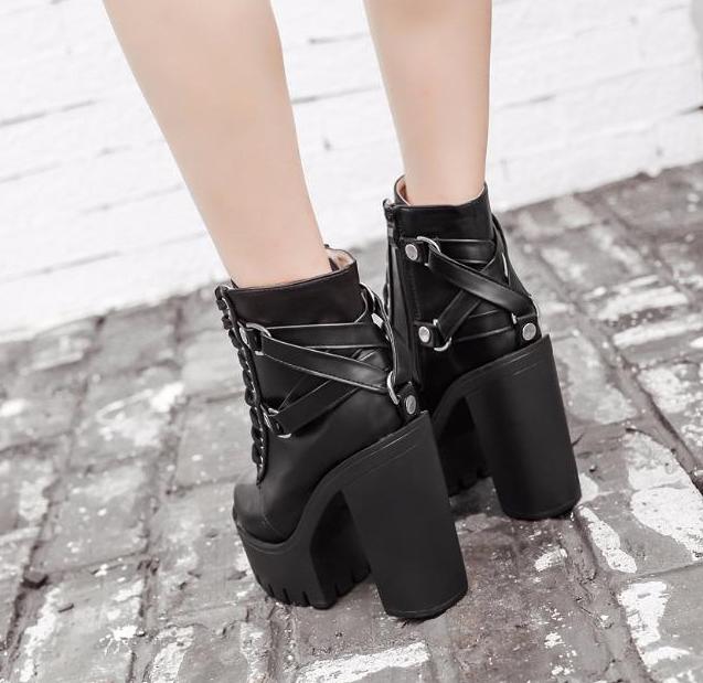 Belted Combat Boots