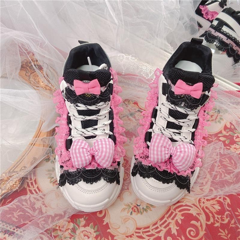 Black & Pink Lolita Sneakers