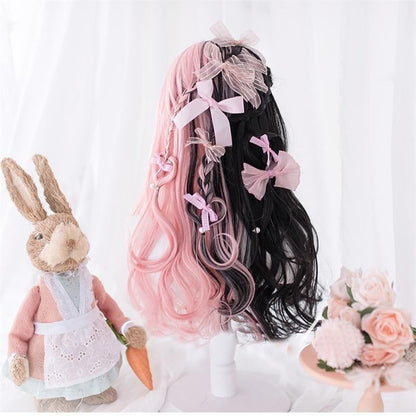 Black Pink Pastel Goth Wig