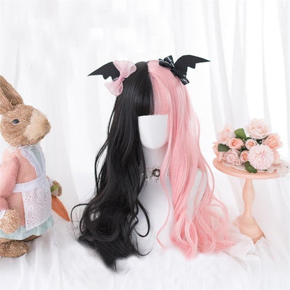 Black Pink Pastel Goth Wig