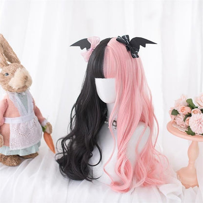 Black Pink Pastel Goth Wig