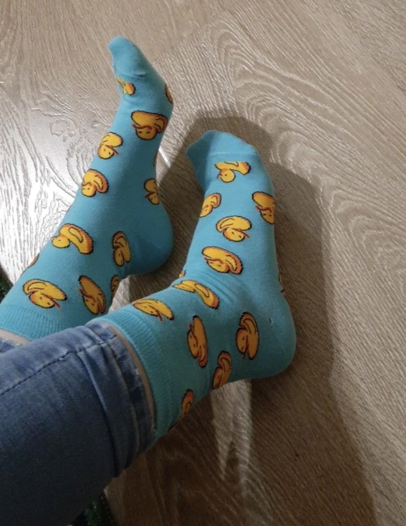 Blue Baby Duck Socks