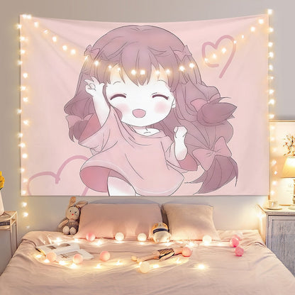 Boba Tea & Sakura Wall Tapestry