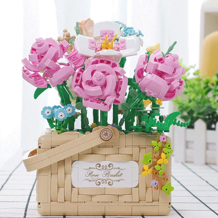 Building Block Basket Bouquet Set