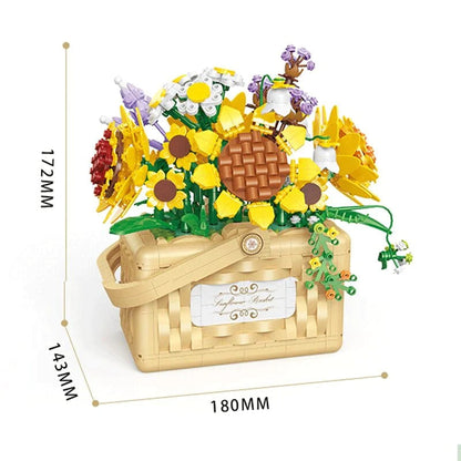 Building Block Basket Bouquet Set