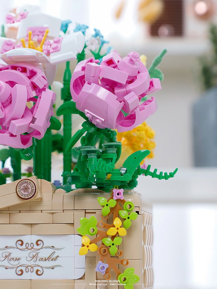 Building Block Basket Bouquet Set