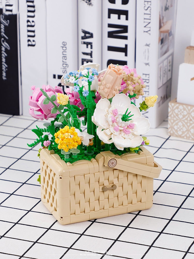 Building Block Basket Bouquet Set