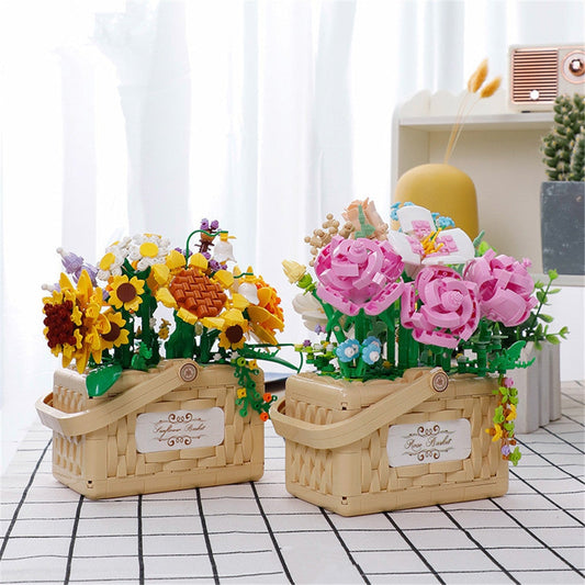 Building Block Basket Bouquet Set