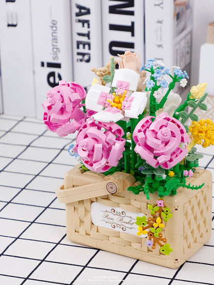 Building Block Basket Bouquet Set