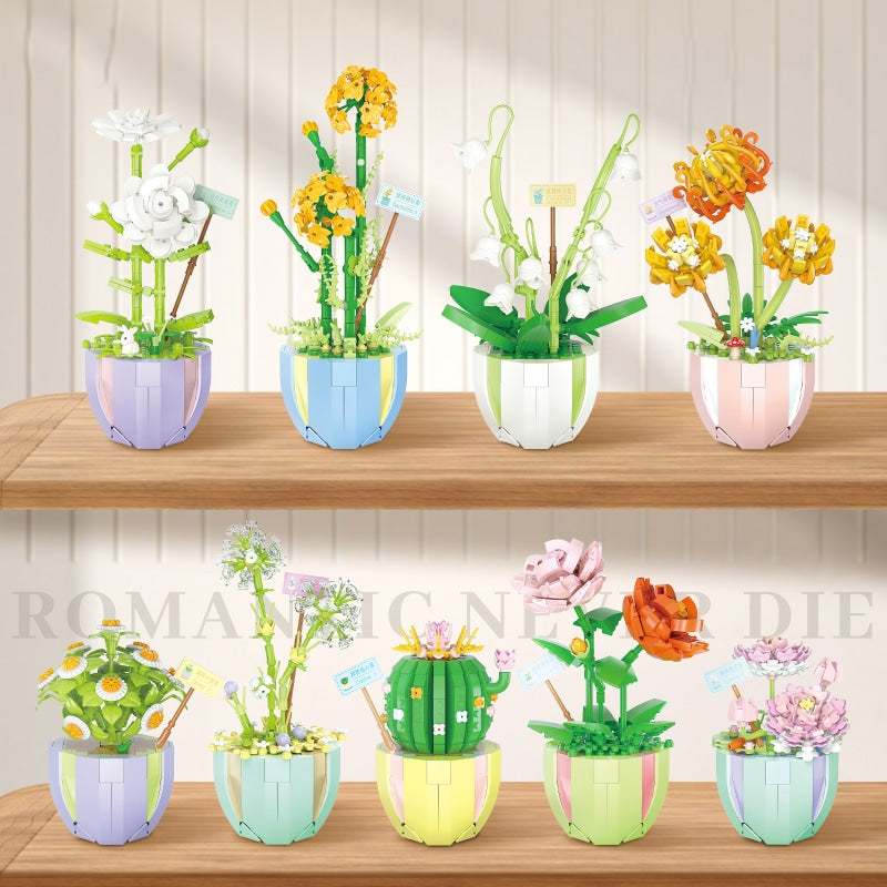 Building Block Flower Planter Sets