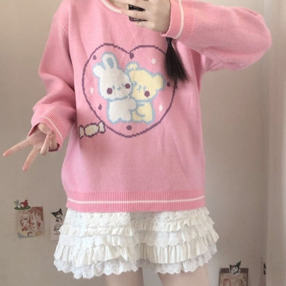 Bunny Friends Knit Crewneck