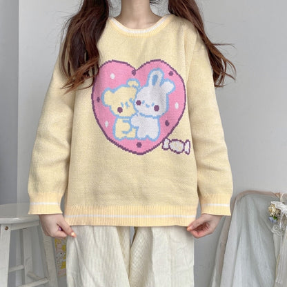 Bunny Friends Knit Crewneck