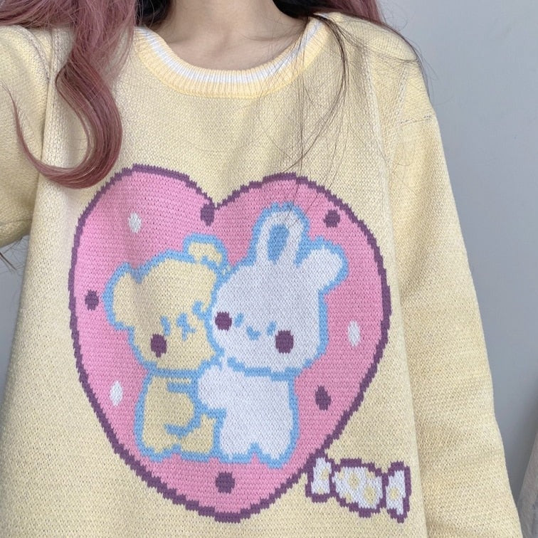 Bunny Friends Knit Crewneck