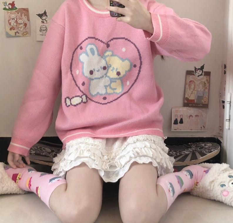 Bunny Friends Knit Crewneck