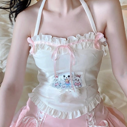 Bunny Tea Party Halter Top