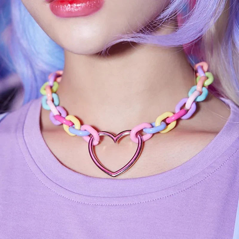 Candycore Heart Choker