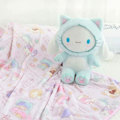 Blue Puppy Plush & Blanket Set