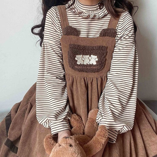 Corduroy Teddy Overall Dress