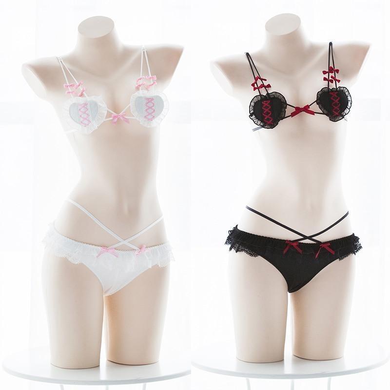 Corset Heart Lingerie Set