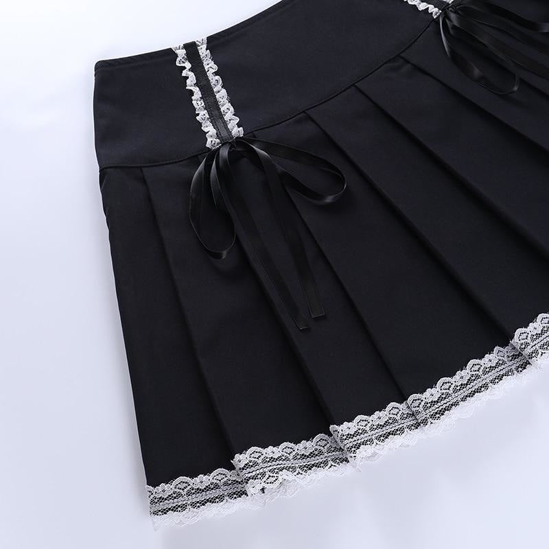 Corset Lace Mini Skirt