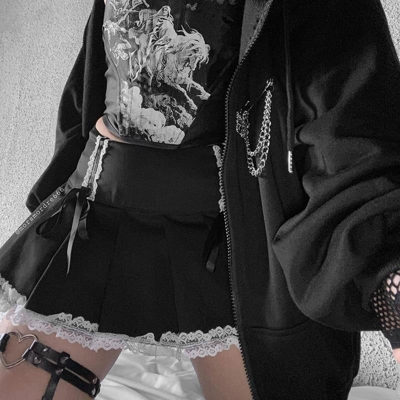 Corset Lace Mini Skirt