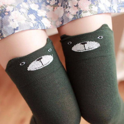 Cotton Animal Thigh Highs