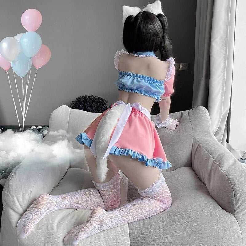 Cotton Candy Maid Cosplay Set