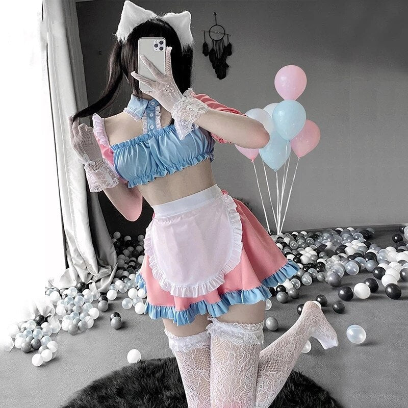 Cotton Candy Maid Cosplay Set