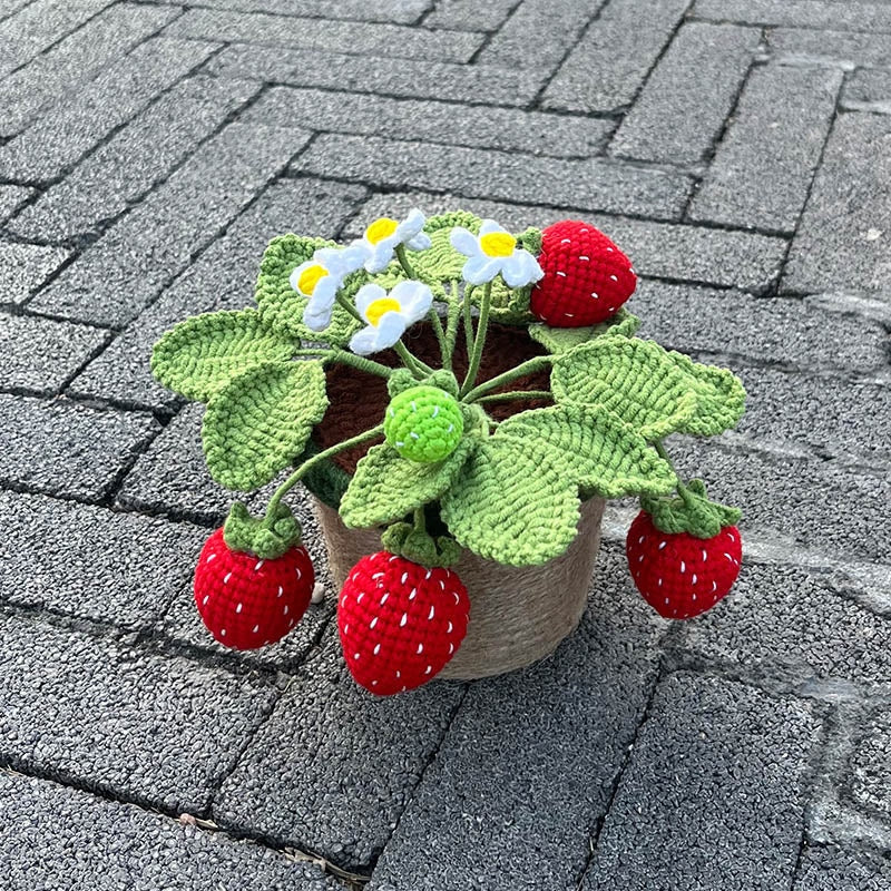 Crochet Strawberry Plants